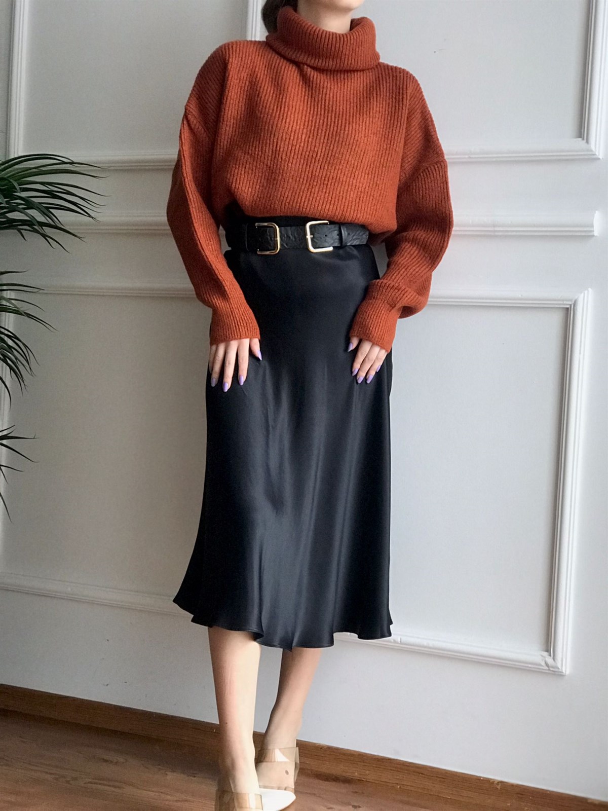 Saten Etek 4433 Siyah