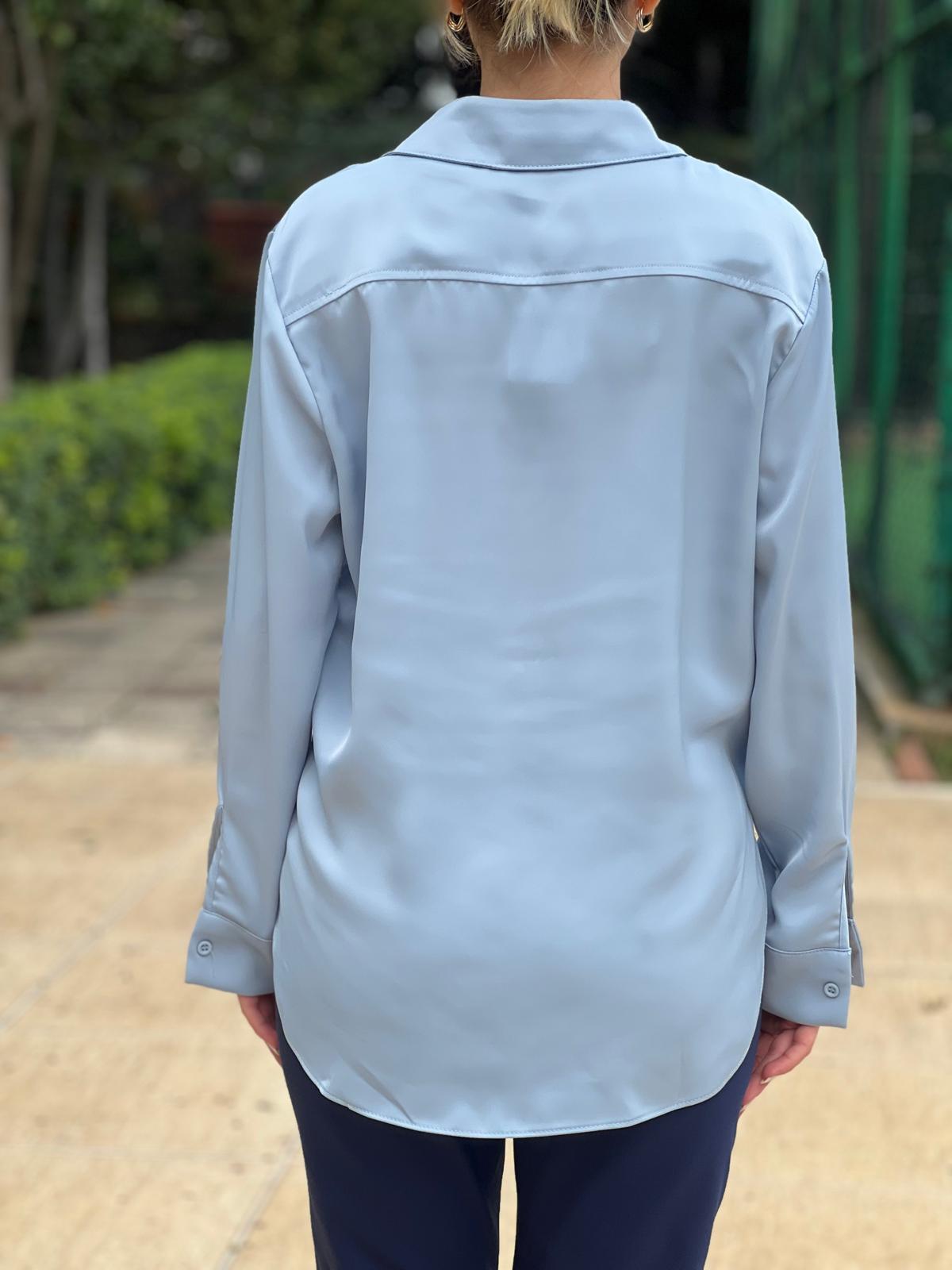 Saten Gömlek 4156 Mavi