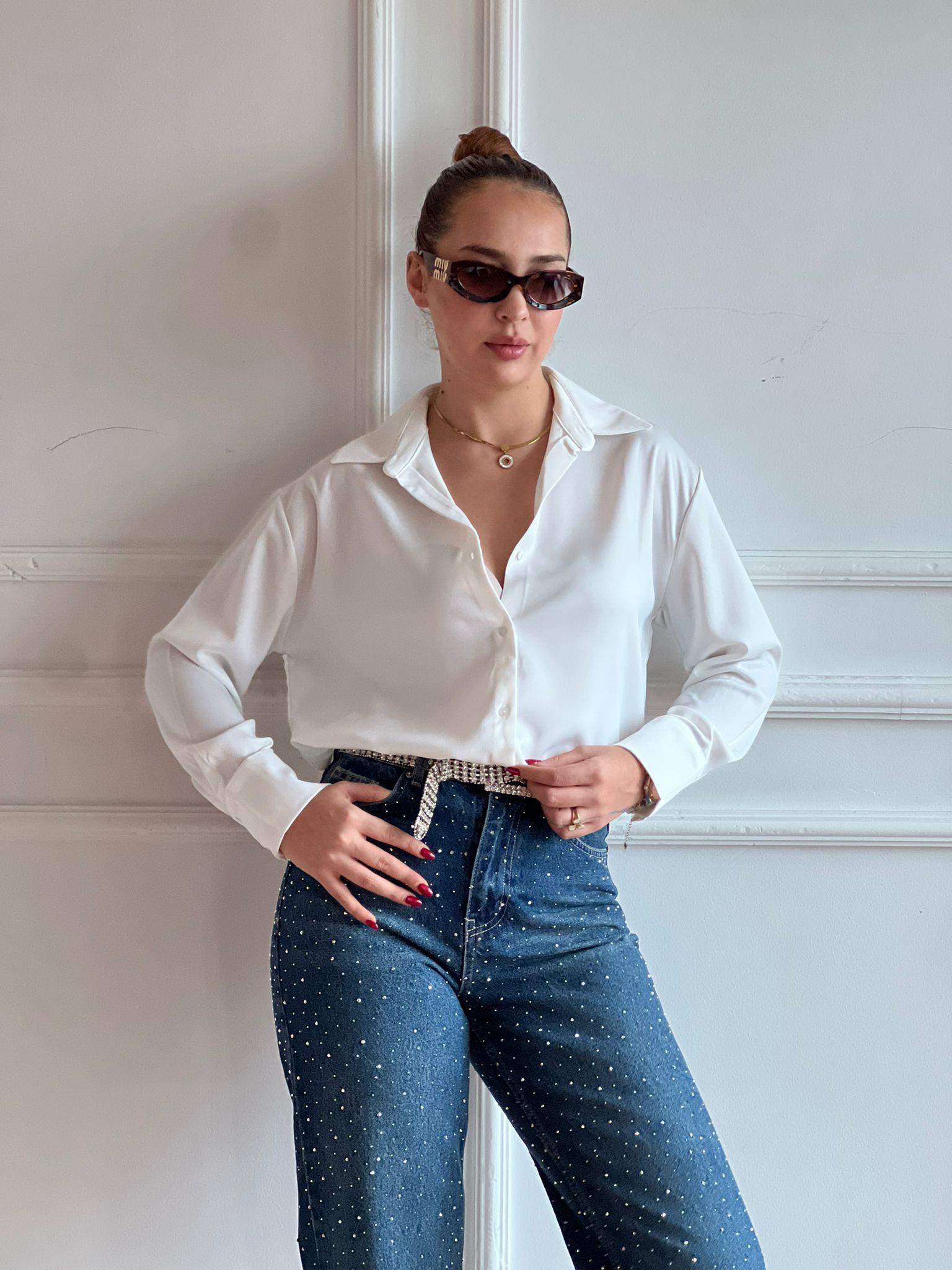 Saten Gömlek 4922 Ekru