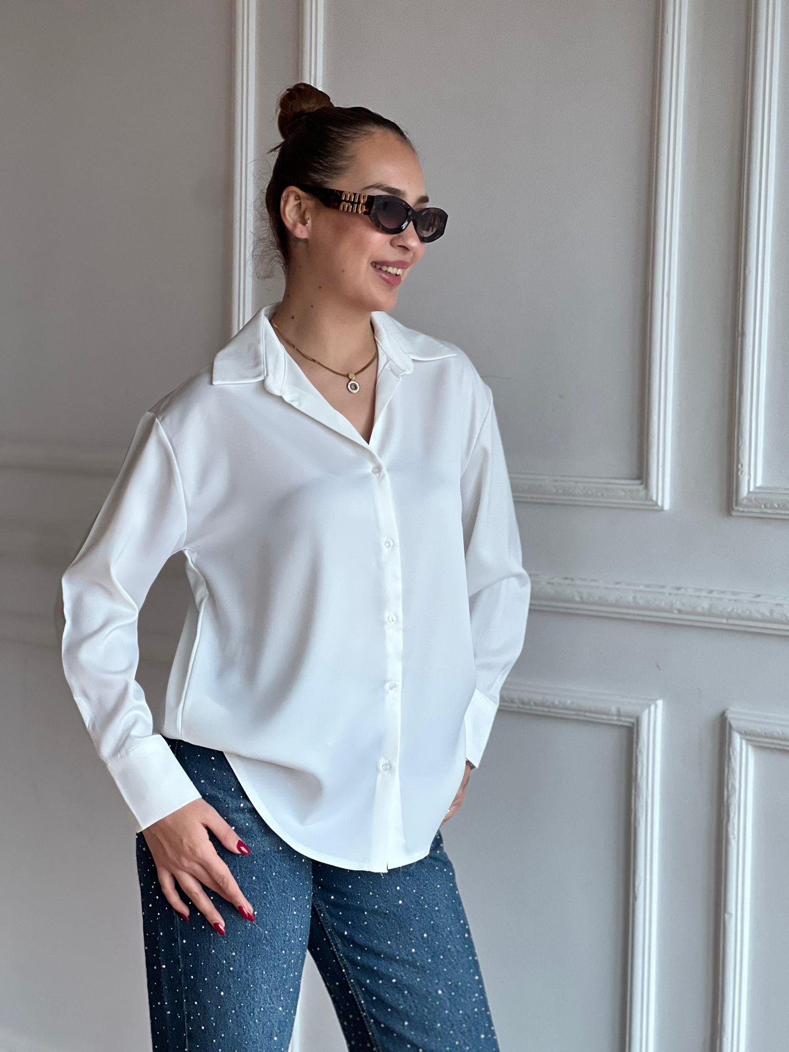 Saten Gömlek 4922 Ekru