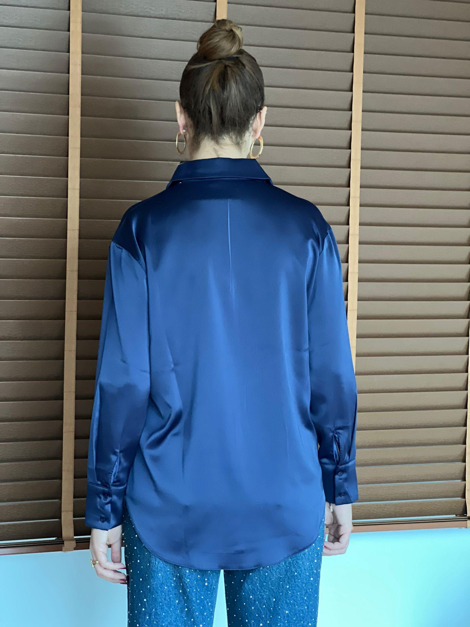 Saten Gömlek 4922 Lacivert