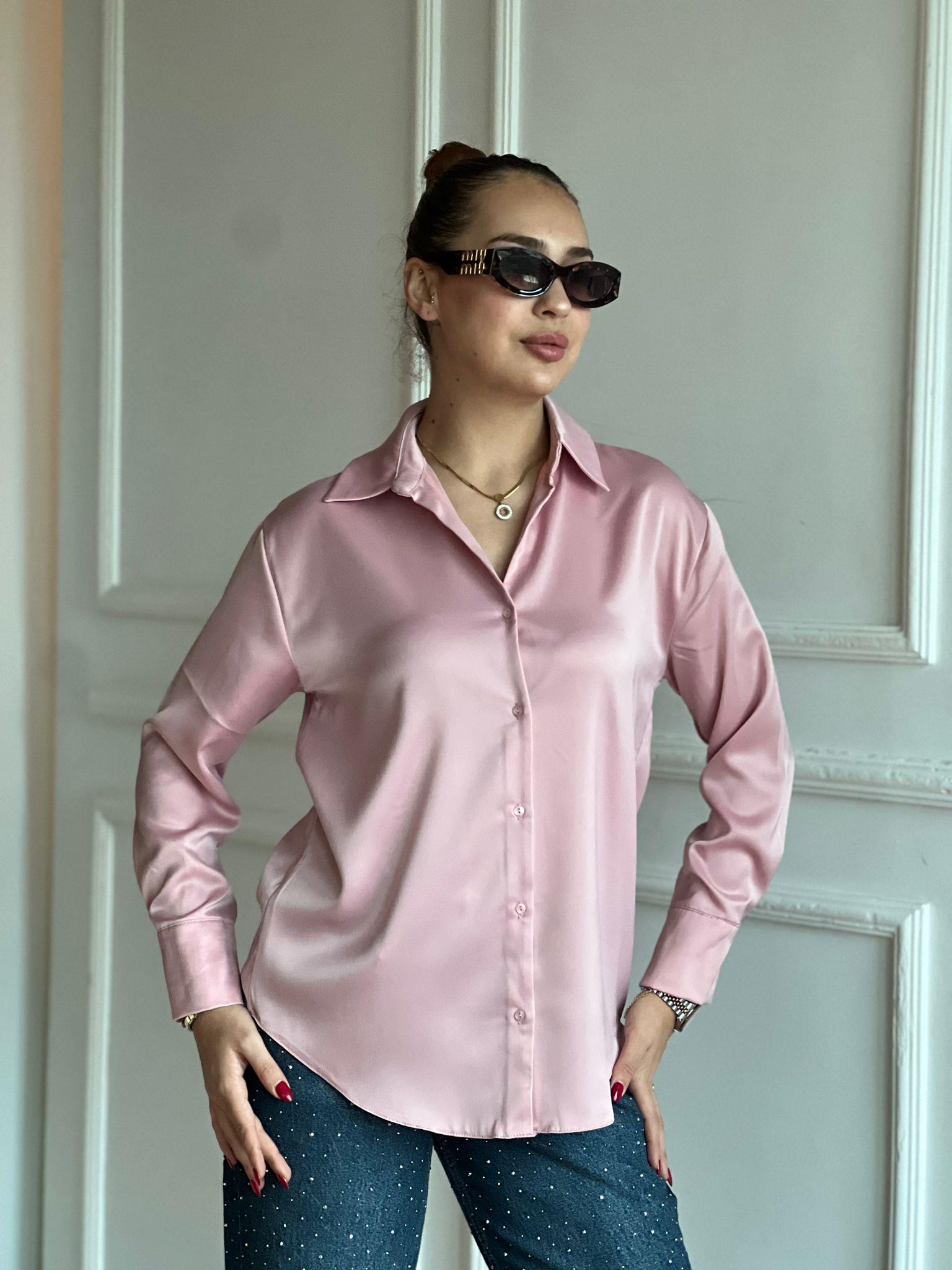 Saten Gömlek 4922 Pudra