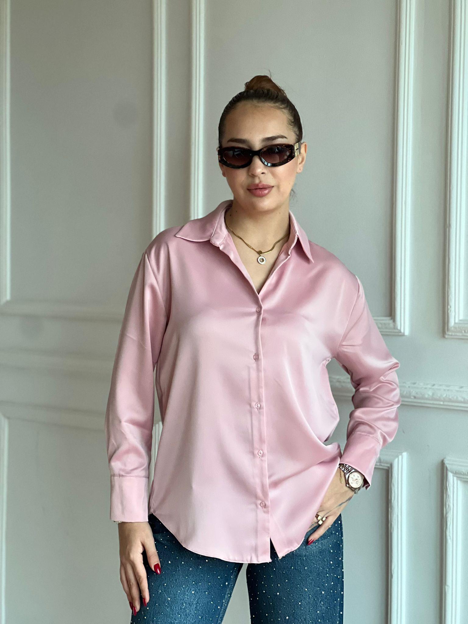 Saten Gömlek 4922 Pudra