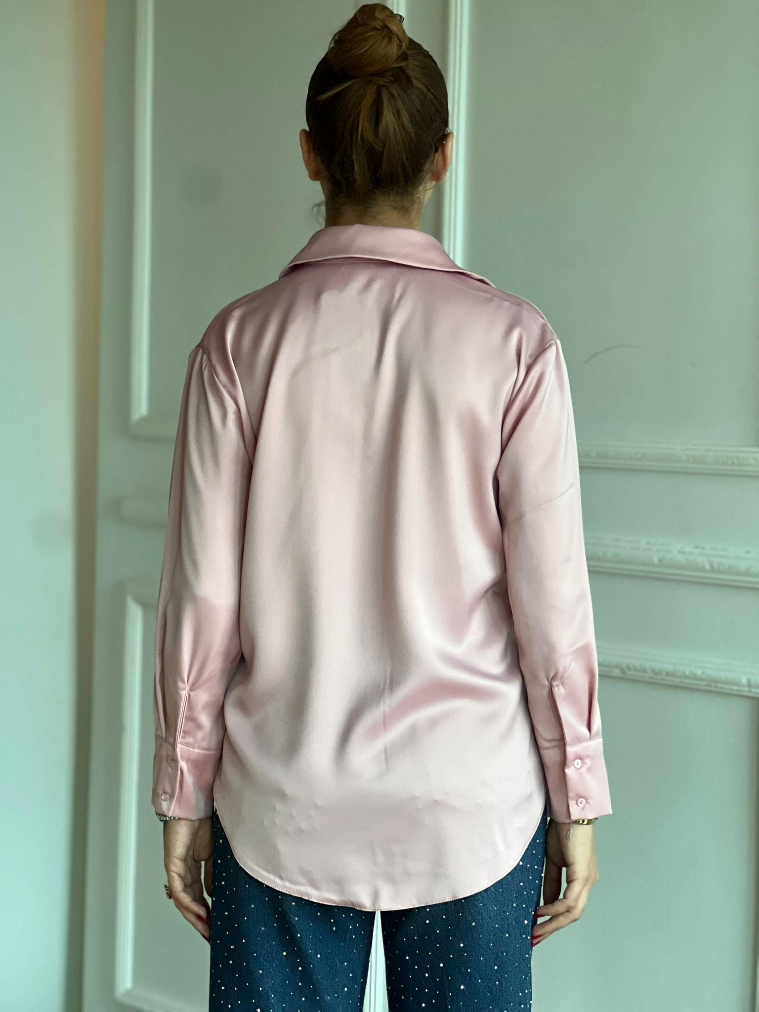 Saten Gömlek 4922 Pudra