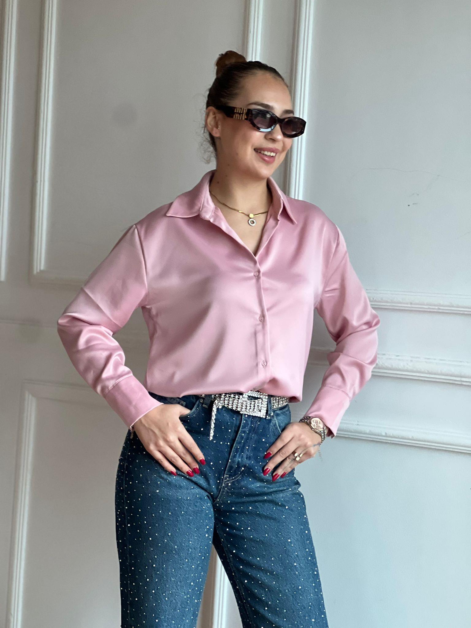 Saten Gömlek 4922 Pudra