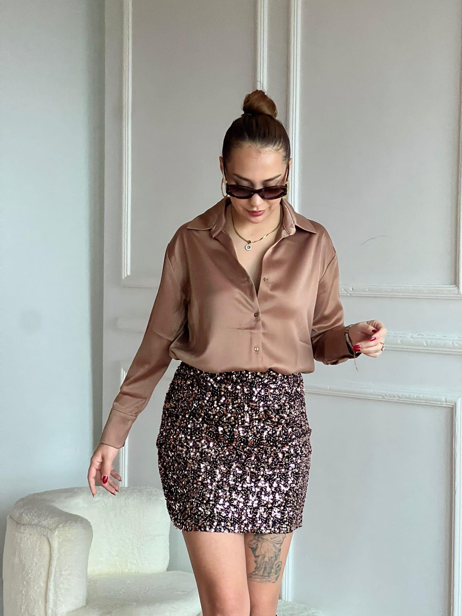 Saten Gömlek 4922 Vizon