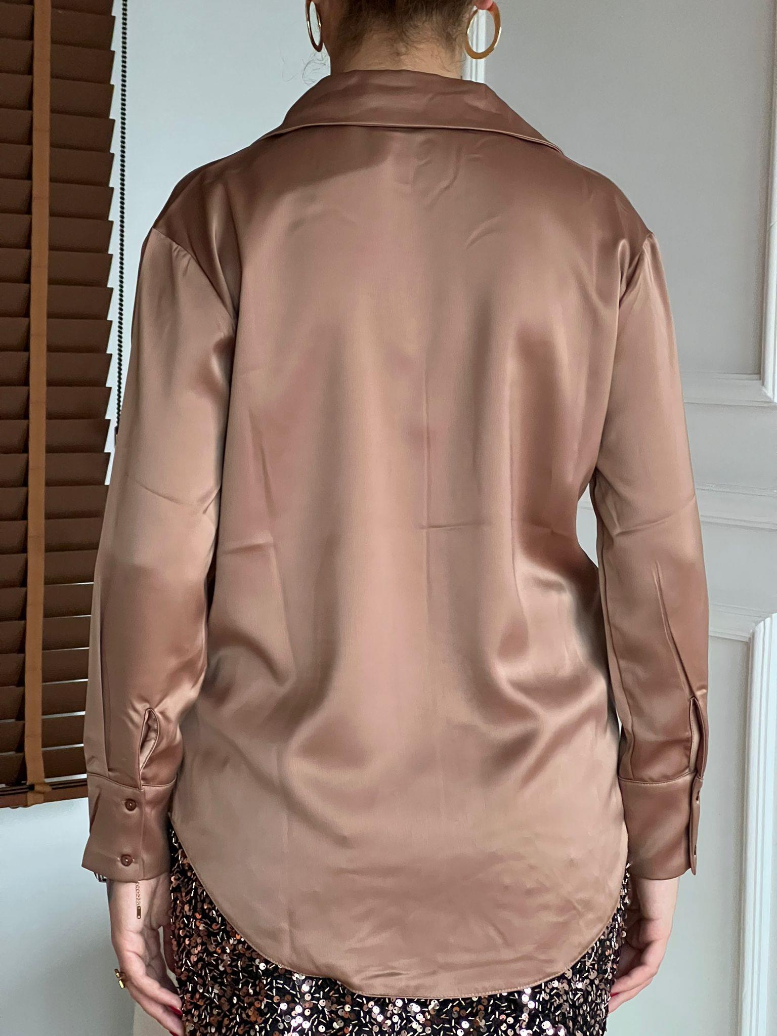 Saten Gömlek 4922 Vizon