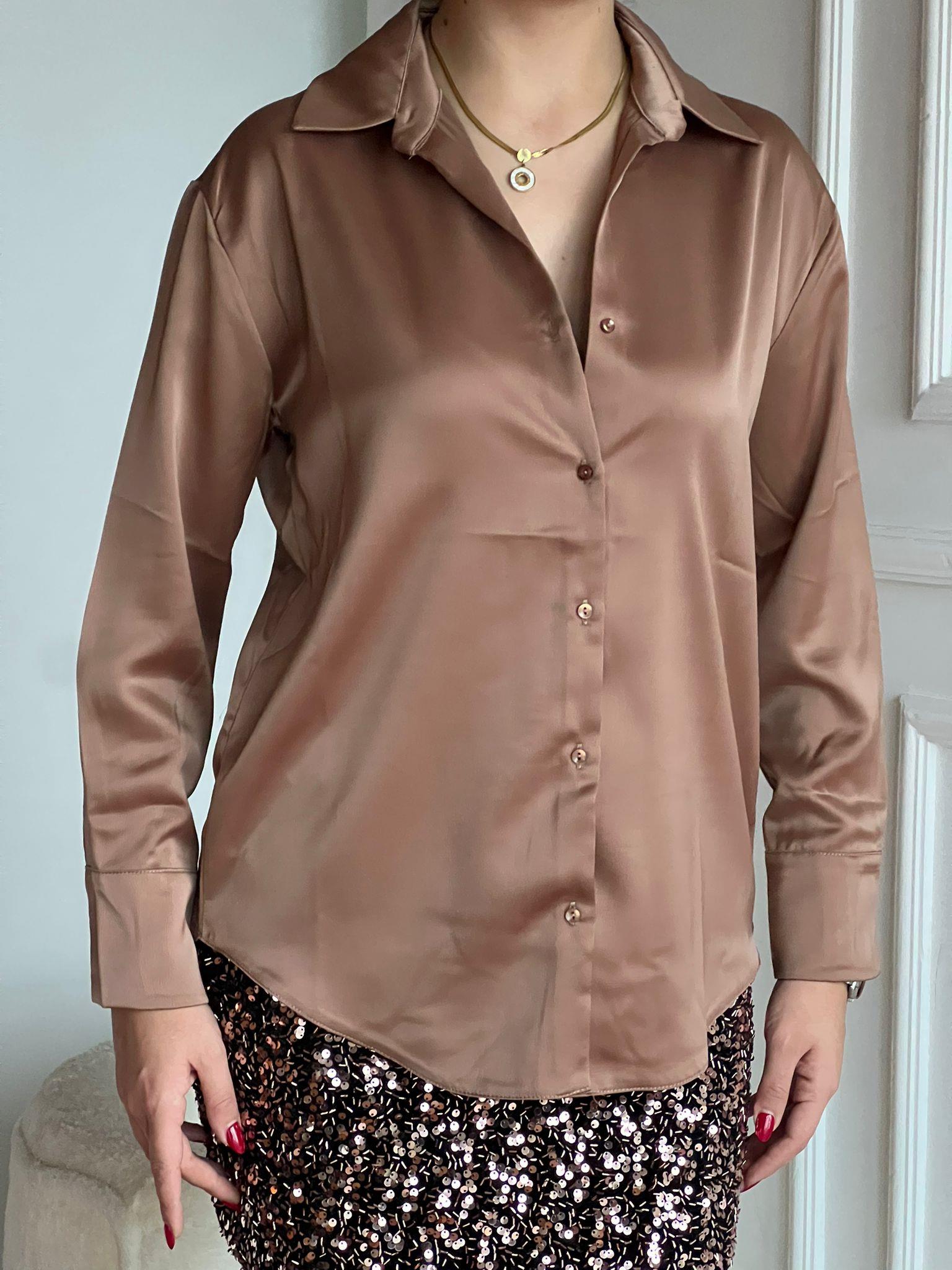 Saten Gömlek 4922 Vizon