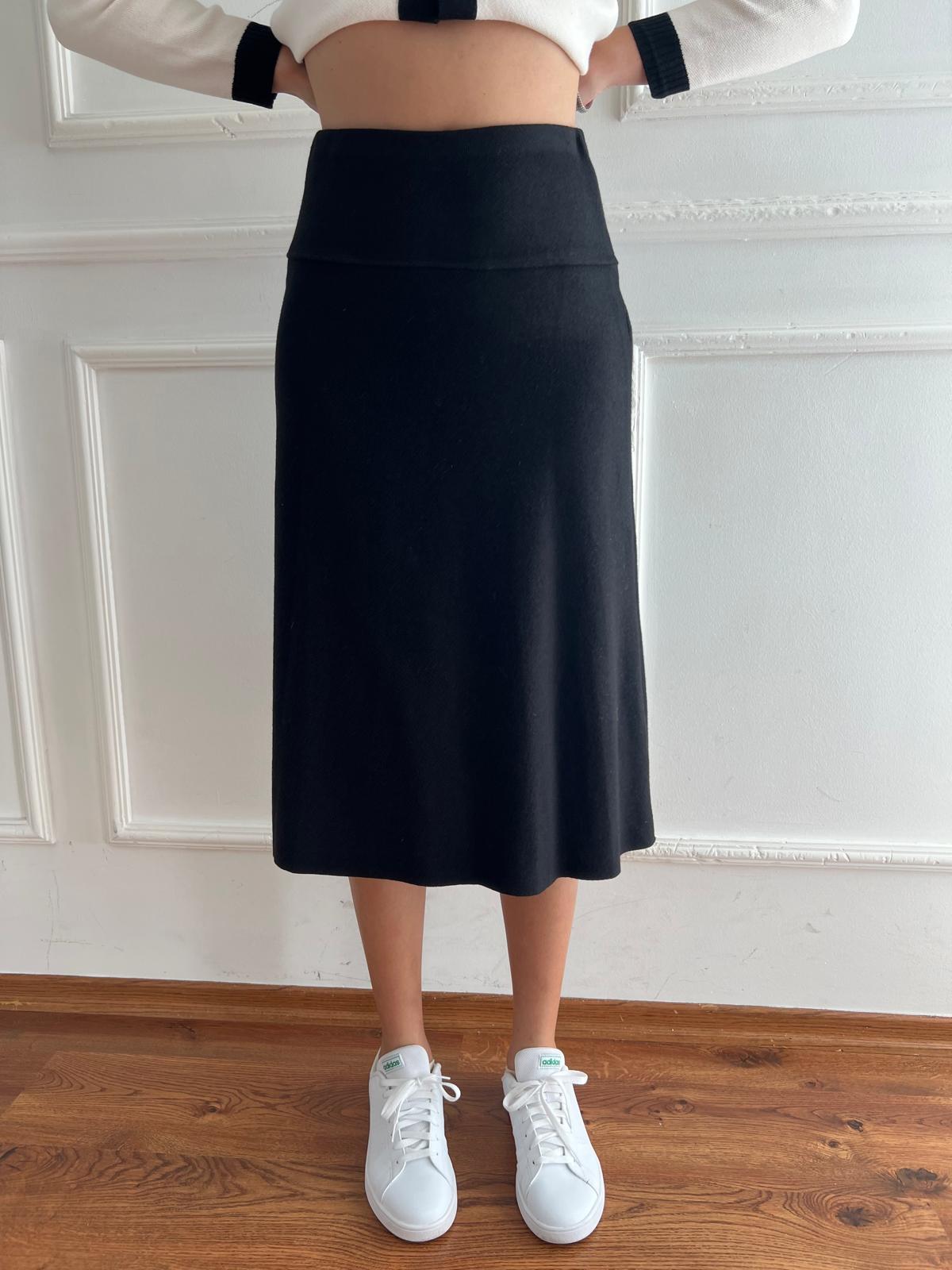 Selanik Midi Etek 80390 Siyah