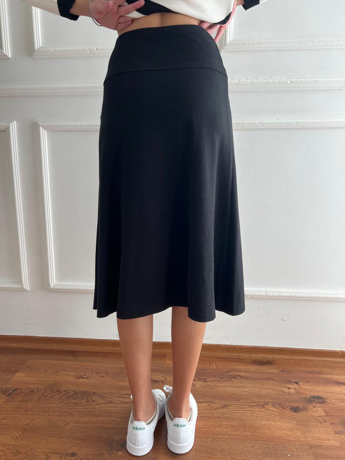 Selanik Midi Etek 80390 Siyah