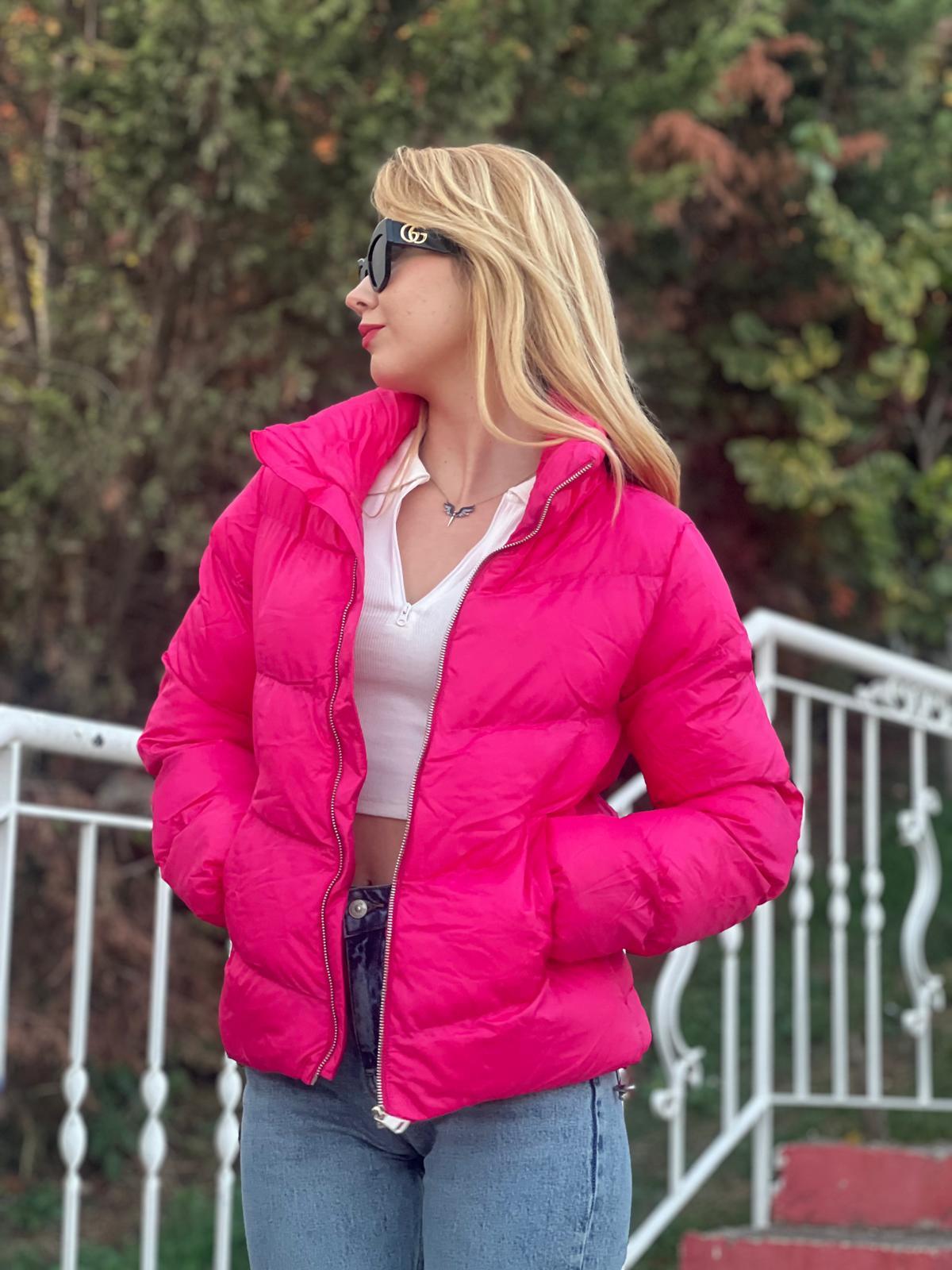 Şişme Mont 3179 Pembe