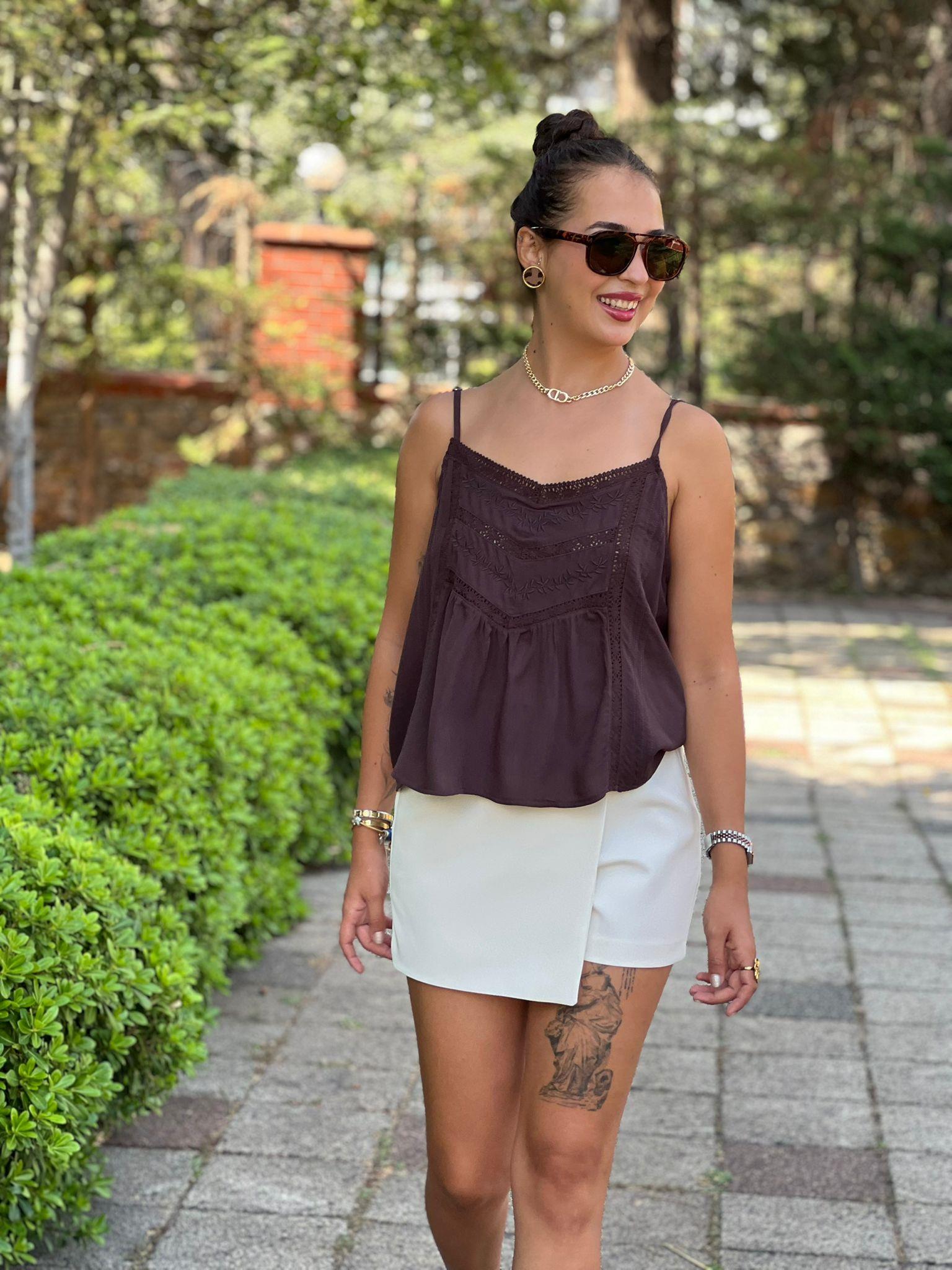 Şort Etek 5195 Ekru