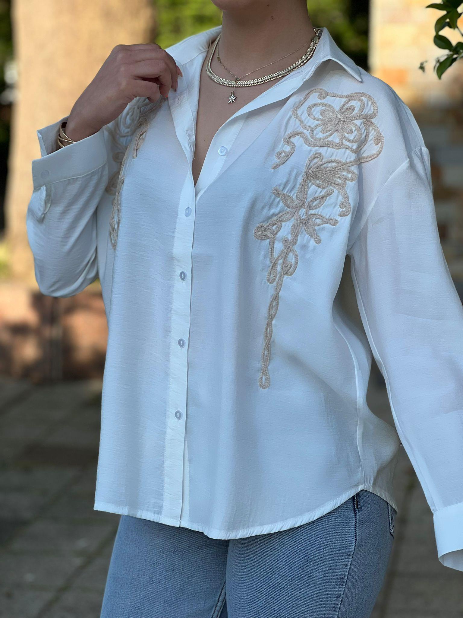 Süzeneli Modal Gömlek 2586 Kemik