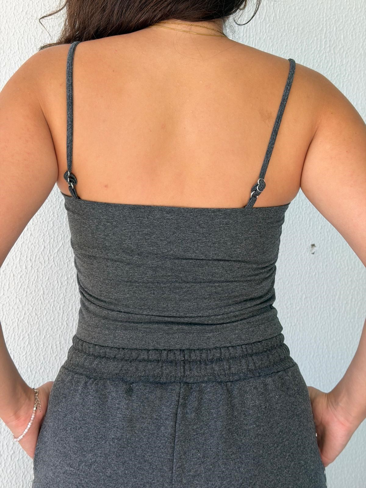 Taşlı Atlet 02454 Antrasit