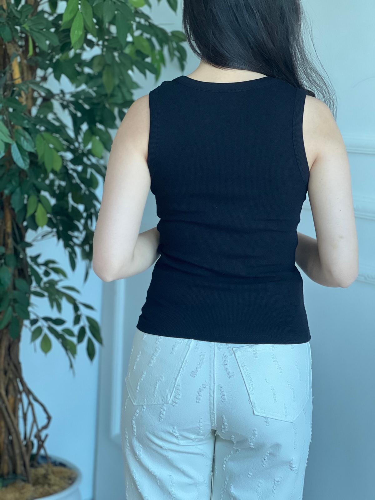 Taşlı Atlet 16125 Siyah