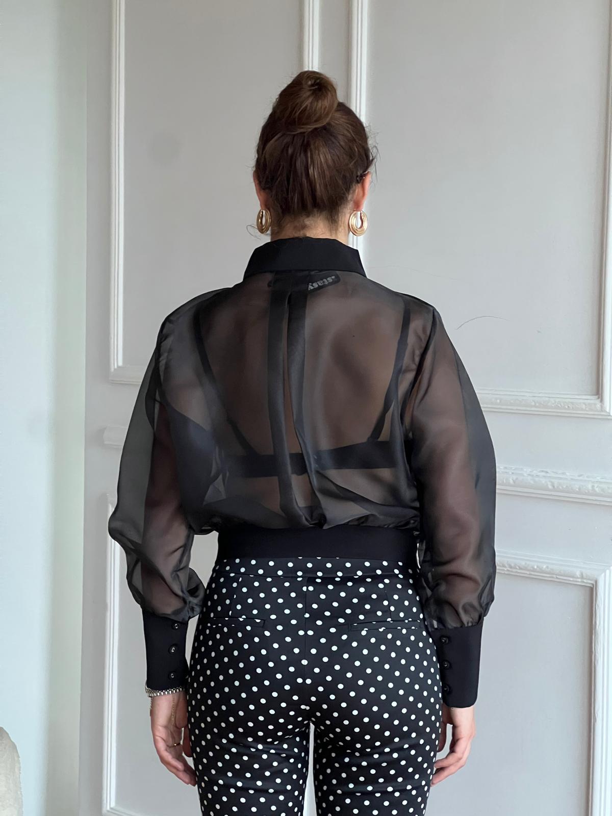 Transparan Bomber Ceket 01487 Siyah