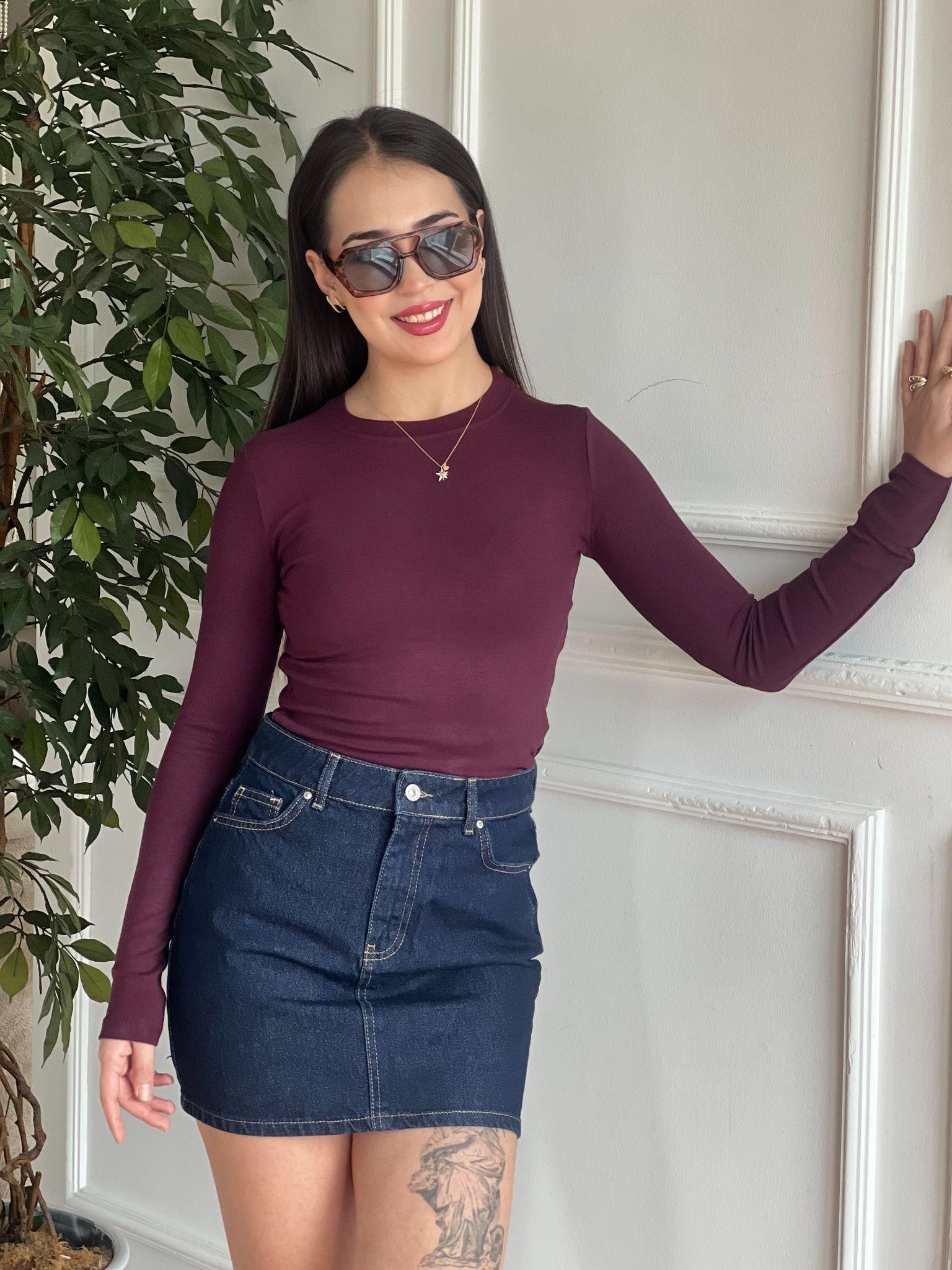 Uzun Kol Body 241009 Bordo