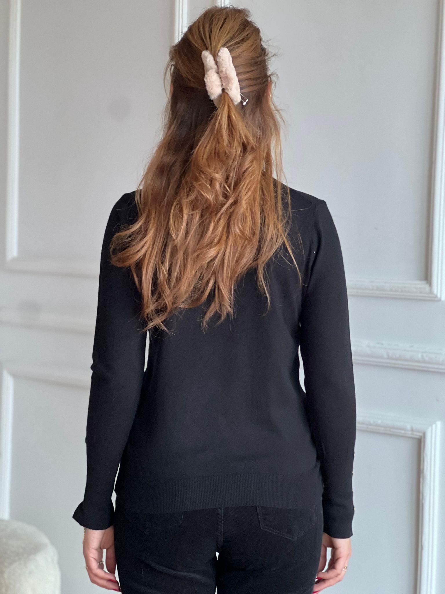 V Yaka Kazak 10295 Siyah