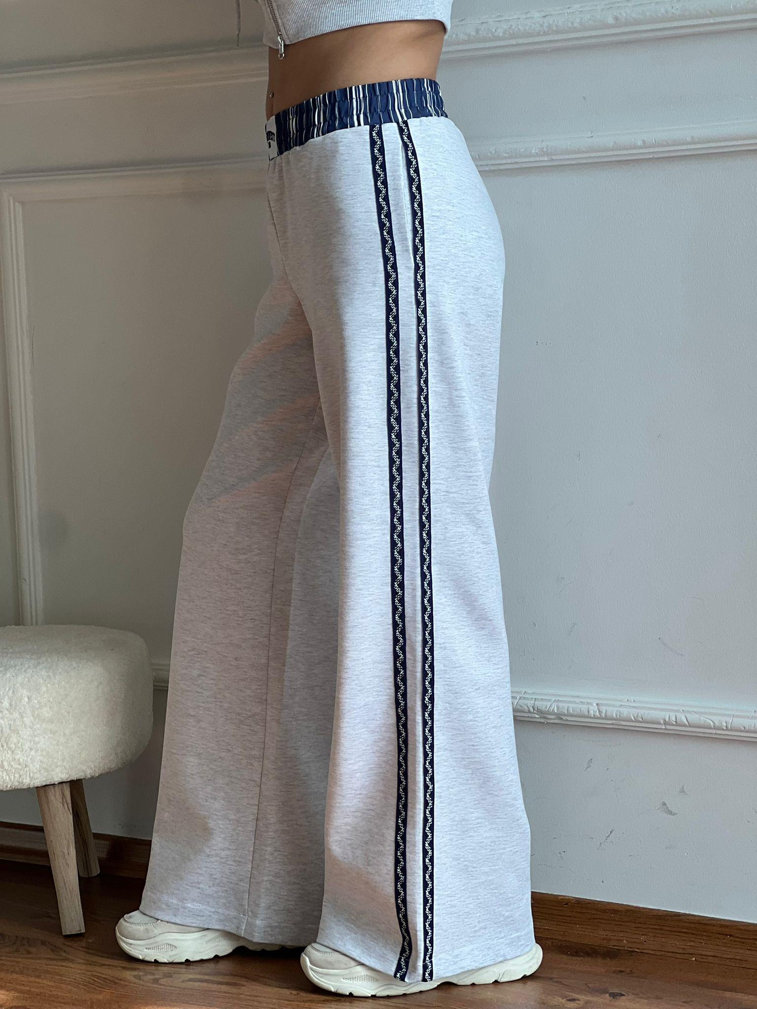 Yanı Şeritli Eşofman Takımı 00811-00810 Açık Gri