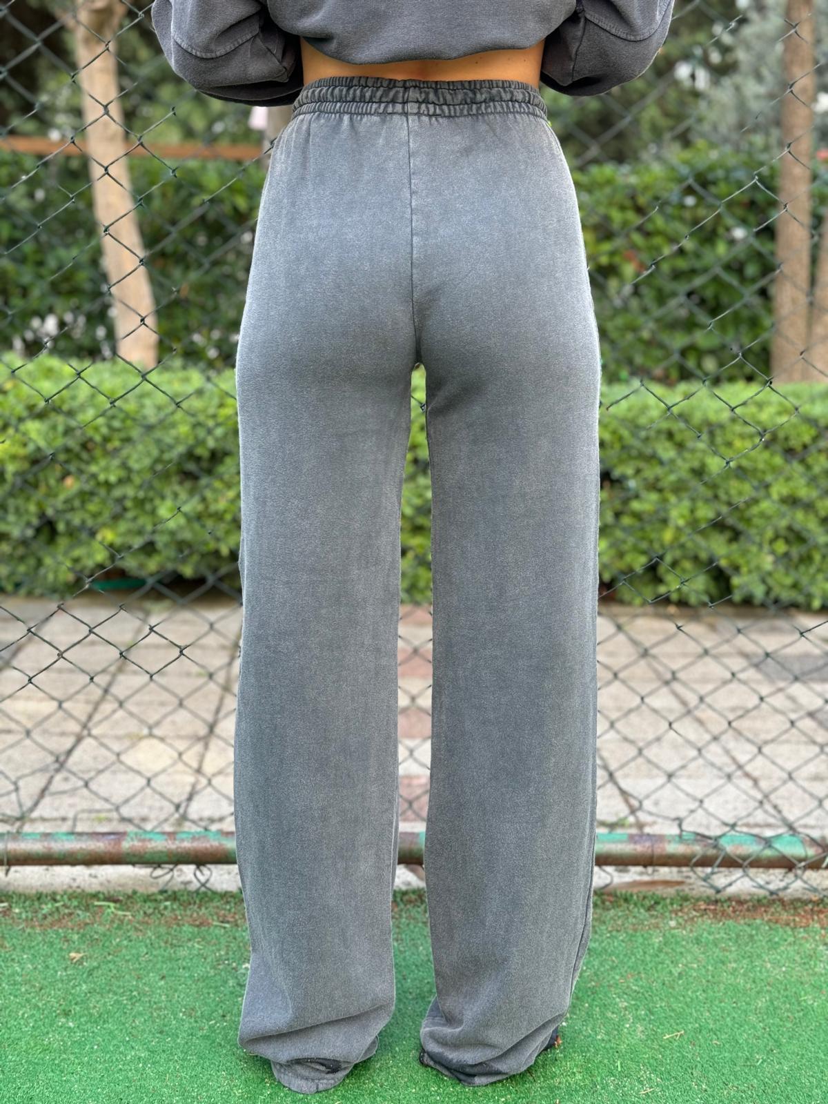 Yıkamalı Bol Paça Eşofman 0235 Antrasit