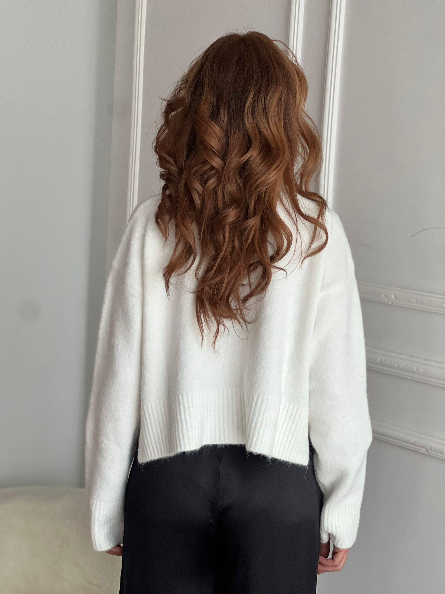 Yumoş Düğmeli Yırtmaçlı Hırka 60280 Ekru