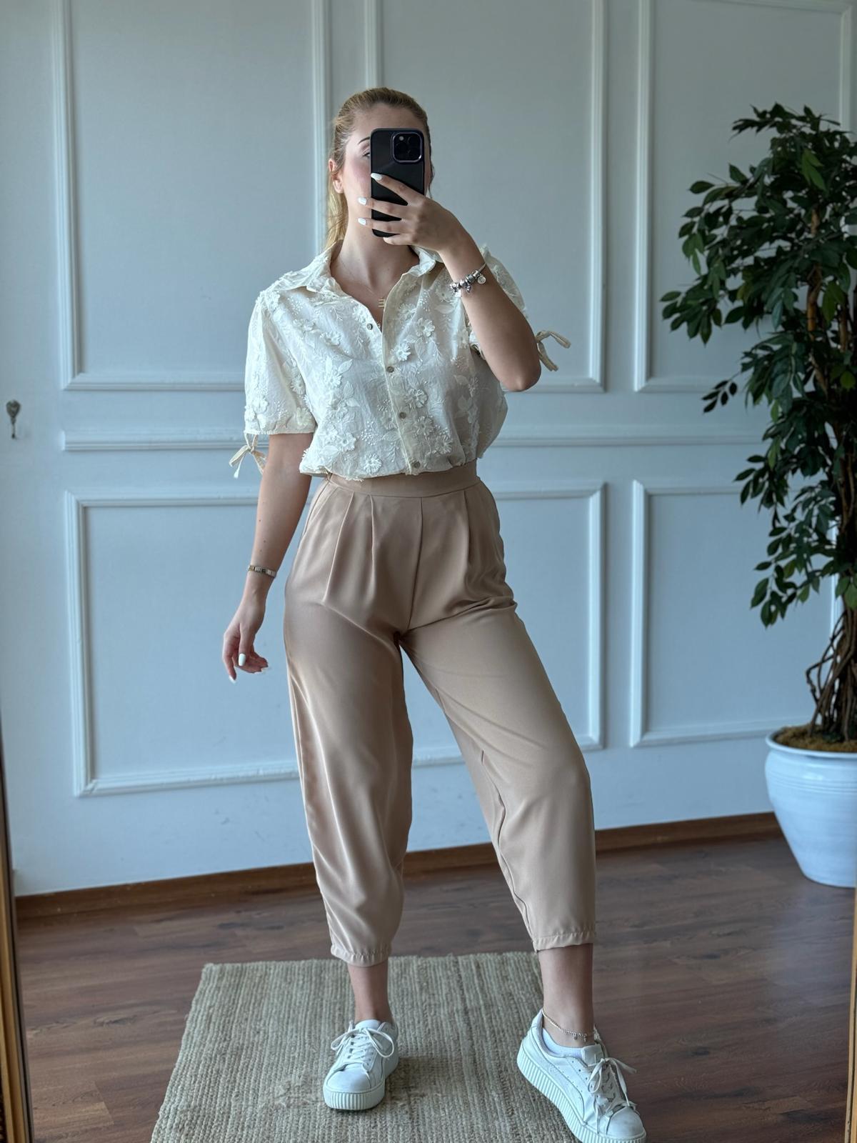 zra şalvar pantalon Camel