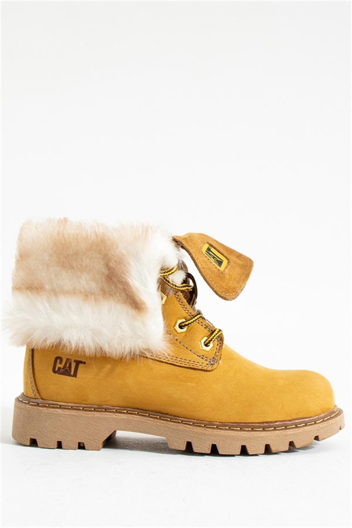Caterpillar Utah Hakiki Deri Sarı Nubuk Kadın Bot | 015Z101184-14739