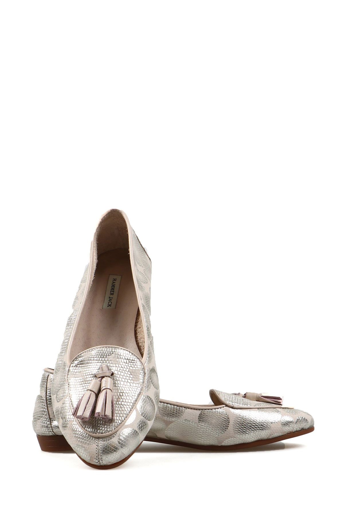 Hammer Jack Bej Desen Sımlı Bayan Ayakkabı 386 2000-Z