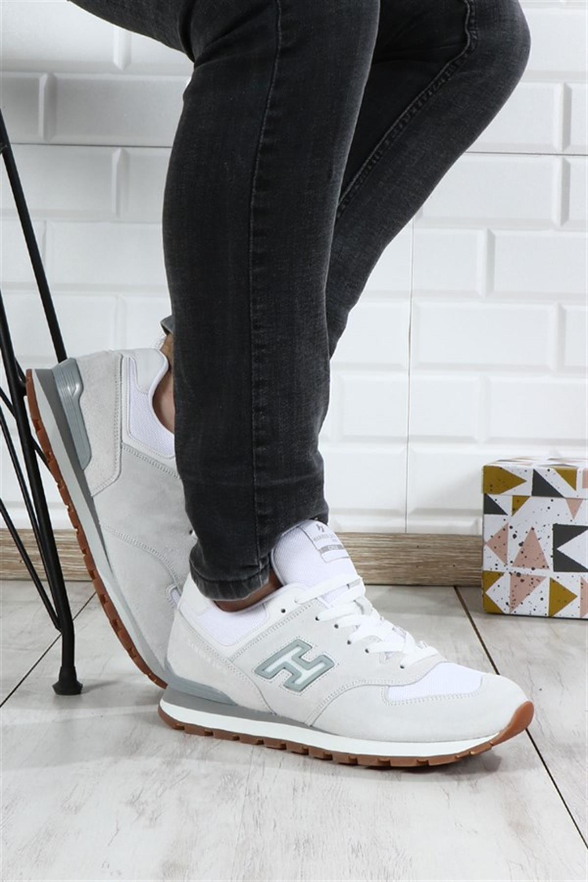 Hammer Jack Beyaz Puruty-Krep Hakiki Deri Erkek Spor Ayakkabı | 102 19253-M-12834