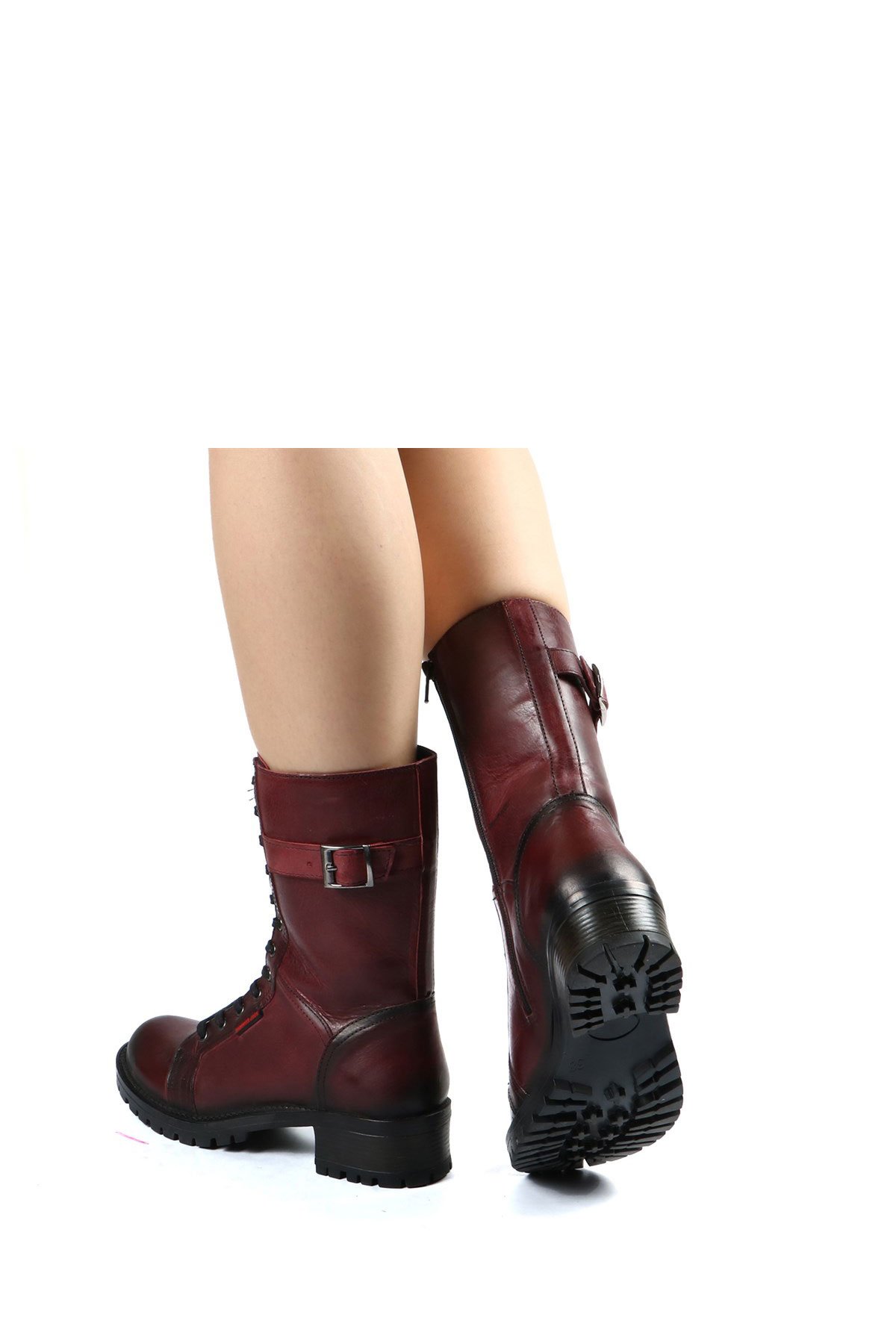 Hammer Jack Bordo Rock Kadın Bot 102 17915-Z