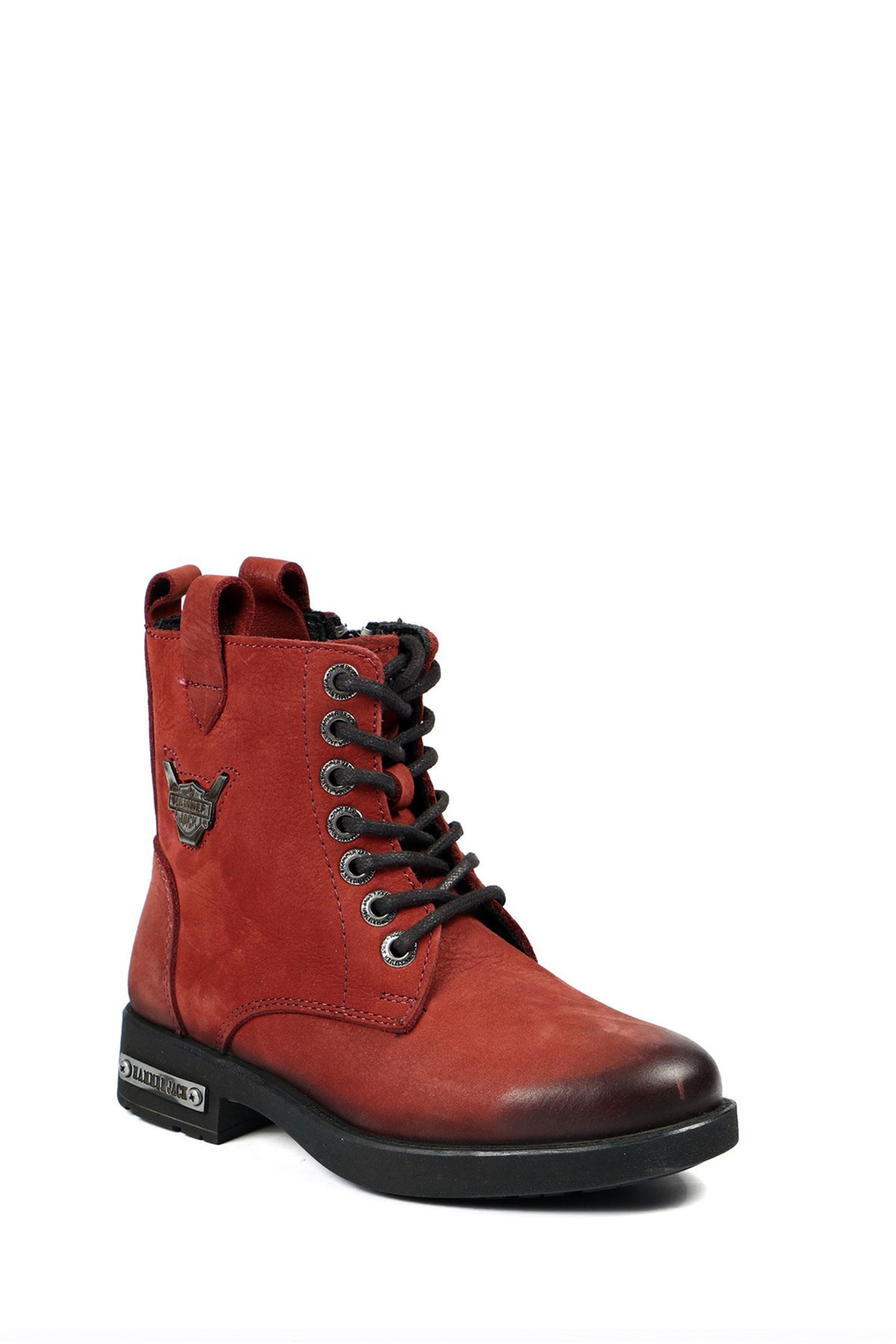 Hammer Jack Bordo Yıkama Nubuk Çocuk Bot 102 15200-F | 102 15200-F-5505