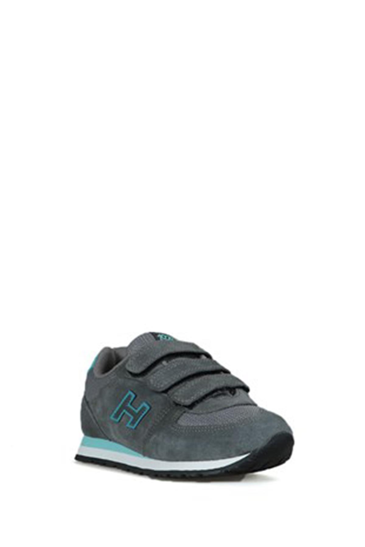 Hammer Jack Hakiki Deri Gri-Turkuaz Çocuk Spor Ayakkabı  | 102 19250-F-11848