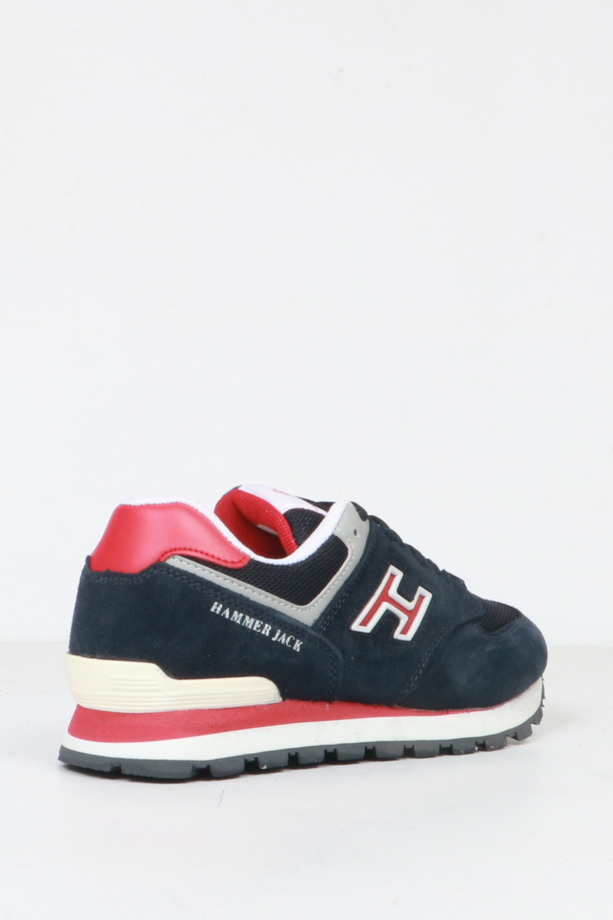 Hammer Jack Hakiki Deri Lacivert-Kırmızı Kadın Spor Ayakkabı  | 102 19253-G-5383