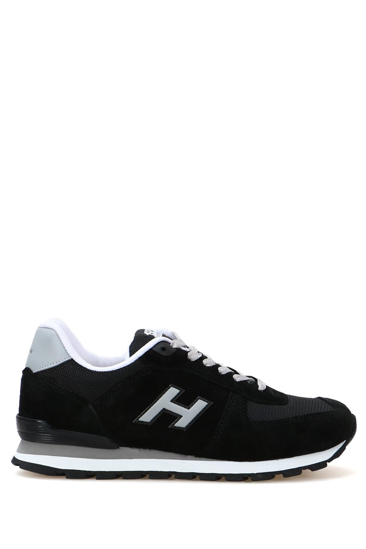Hammer Jack Hakiki Deri Peru Siyah-Gri Erkek Spor Ayakkabı | 102 19250-M-5357