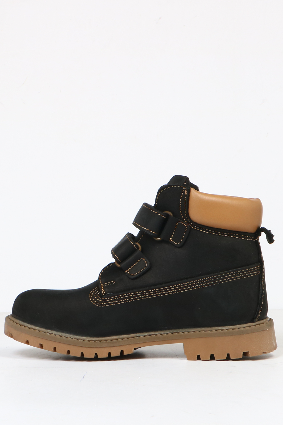 Hammer Jack Hakiki Deri Siyah Crazy/Bej Çocuk Unisex Bot  | 101 1101-F-5604