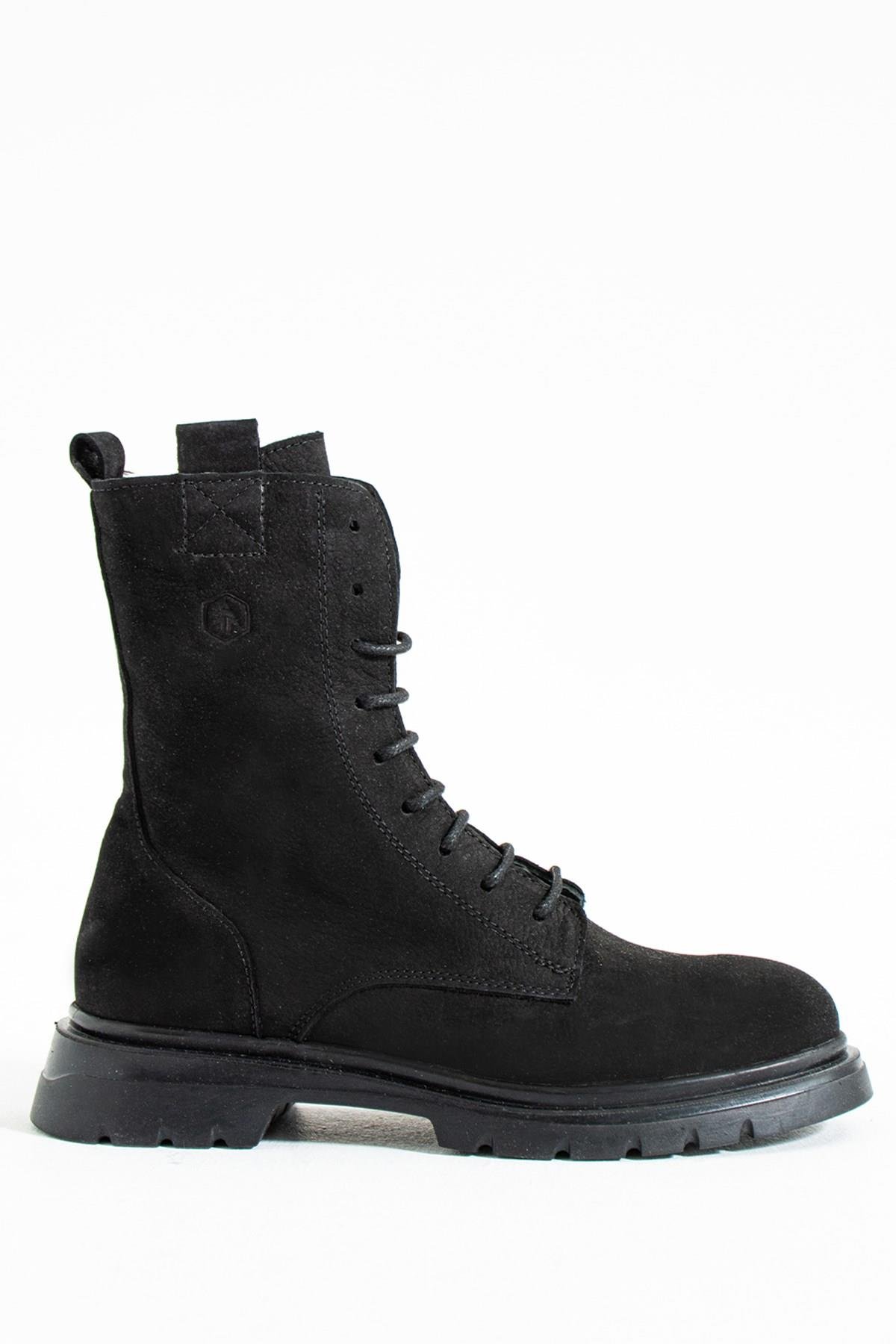 Hammer Jack Hakiki Deri Siyah Kadın Bot 102 22730-Z | 102 22730-Z-10298