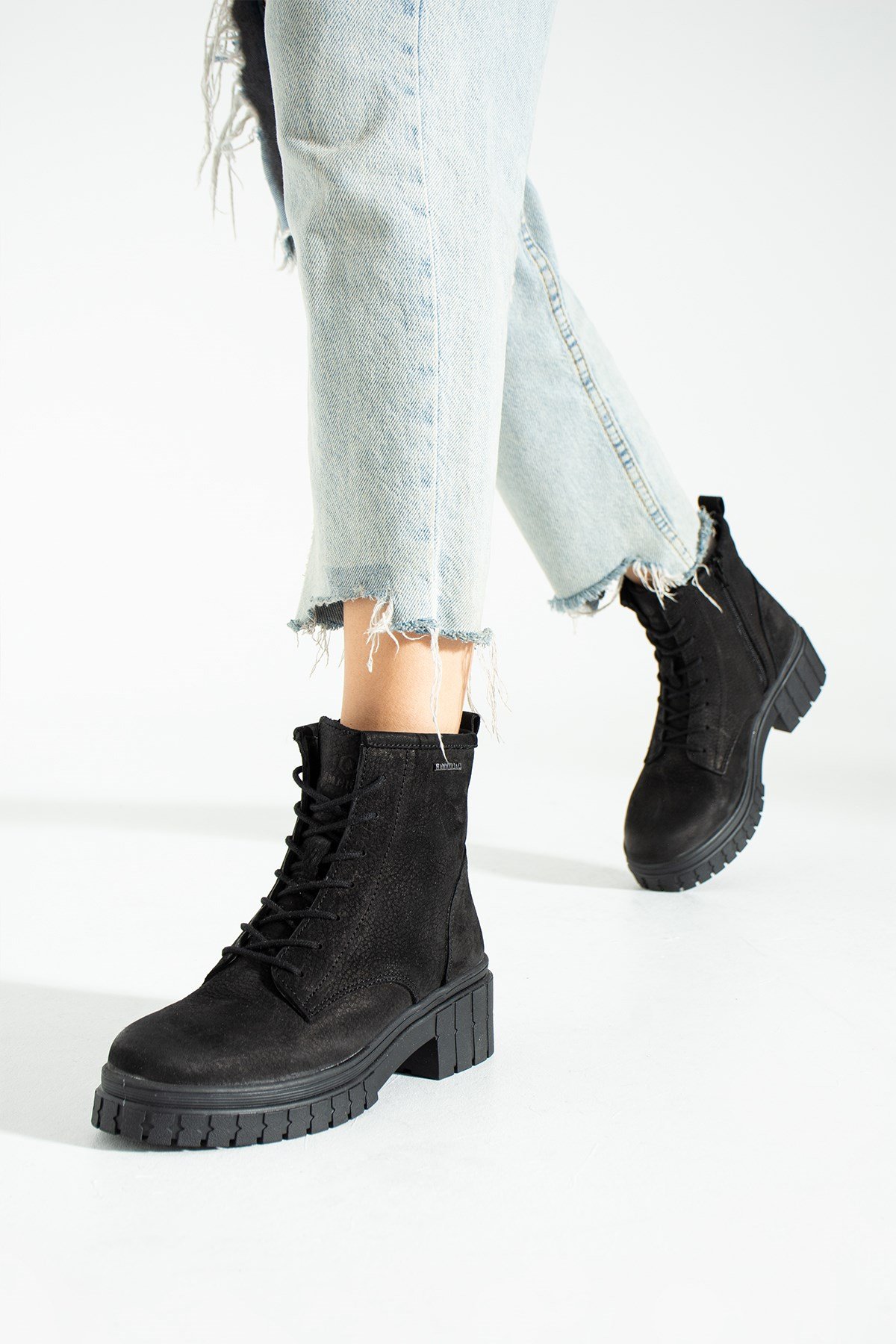 Hammer Jack Hakiki Deri Siyah Torje Kadın Bot  | 102 20832-Z-10298