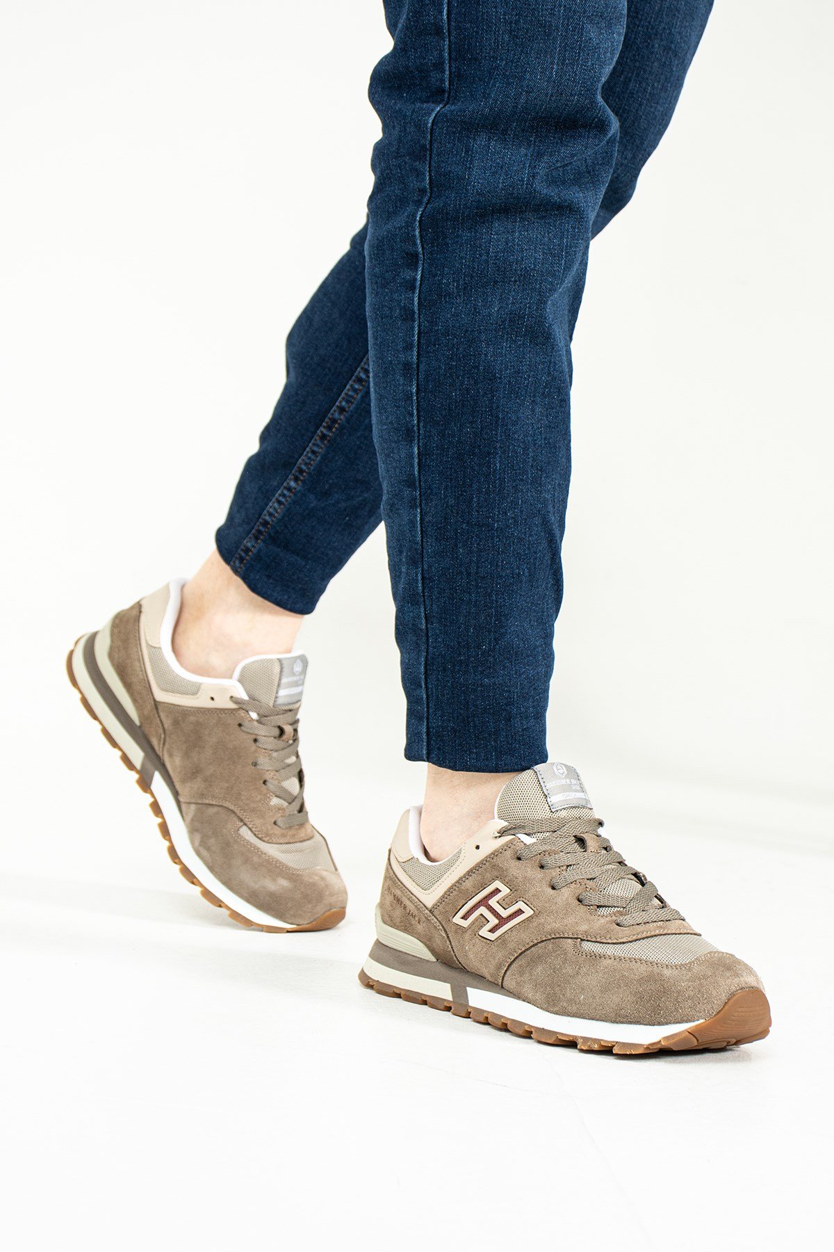 Hammer Jack Hakiki Deri Taupe-Gri Erkek Spor Ayakkabı  | 102 19253-M-12840