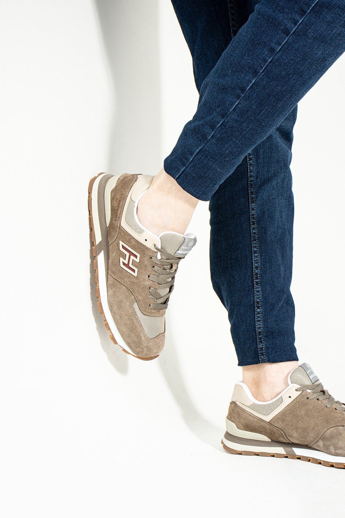 Hammer Jack Hakiki Deri Taupe-Gri Erkek Spor Ayakkabı  | 102 19253-M-12840