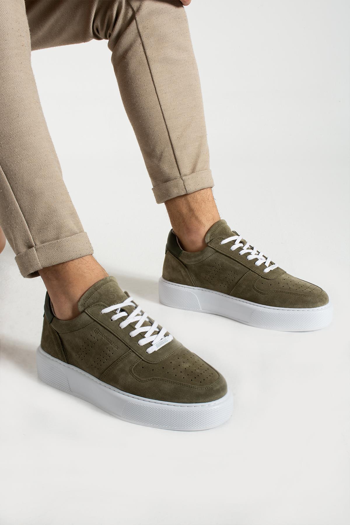 Hammer Jack Leeds Haki Nubuk Erkek Günlük Ayakkabı 102 23020-M | 102 23020-M-368