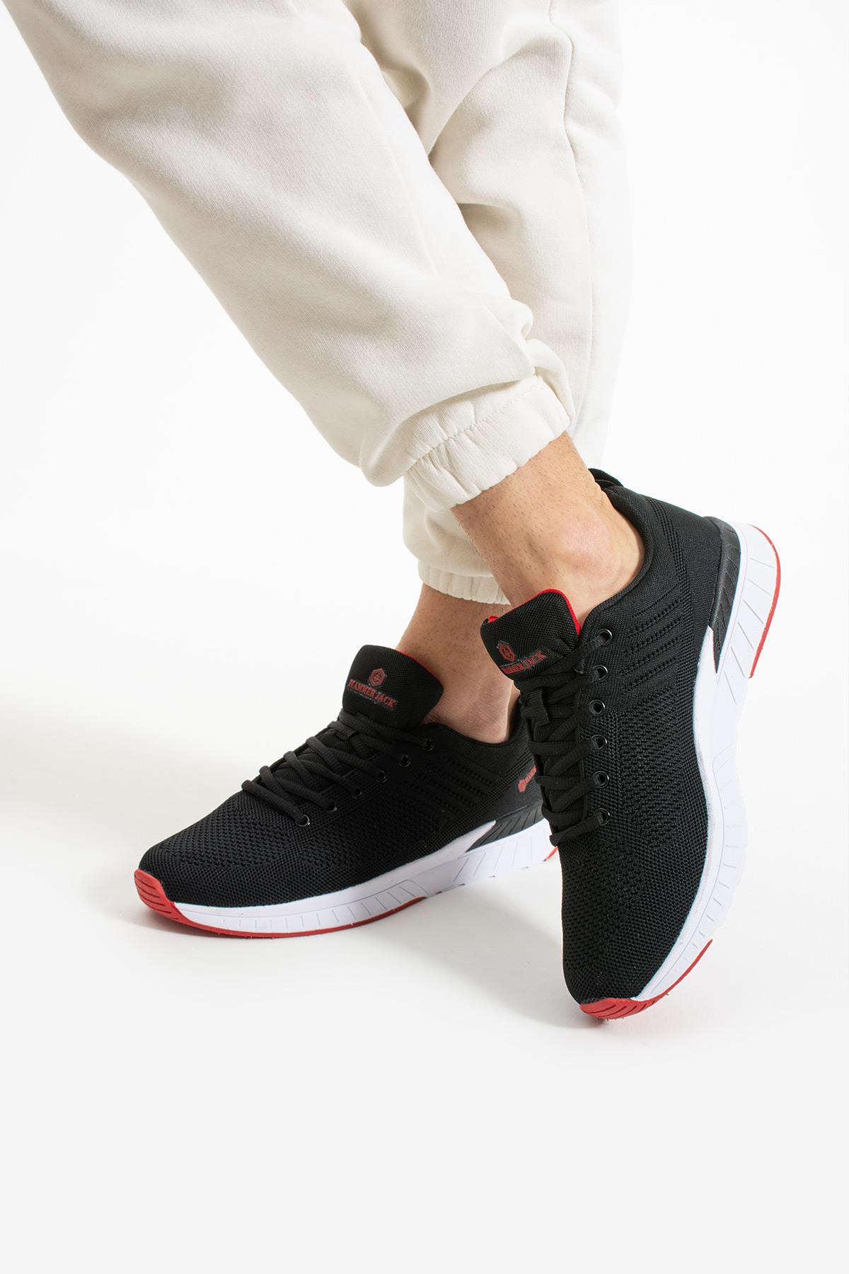 Hammer Jack Manaus Siyah Kırmızı Erkek Spor Ayakkabı  | 101 21200-M-33
