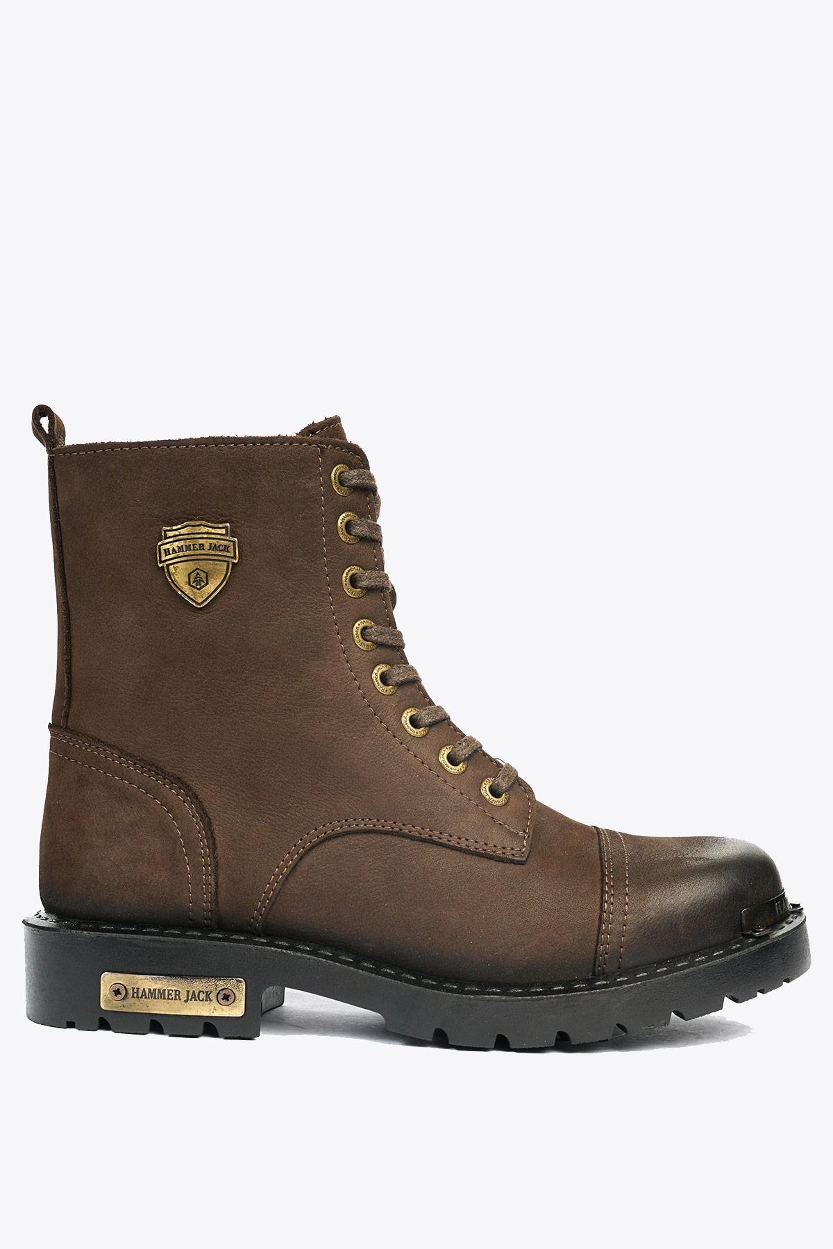 Hammer Jack Merdane Boot Hakiki Deri Kahve Yıkama Nubuk Outdoor Erkek Bot | 102 17600-M-5502
