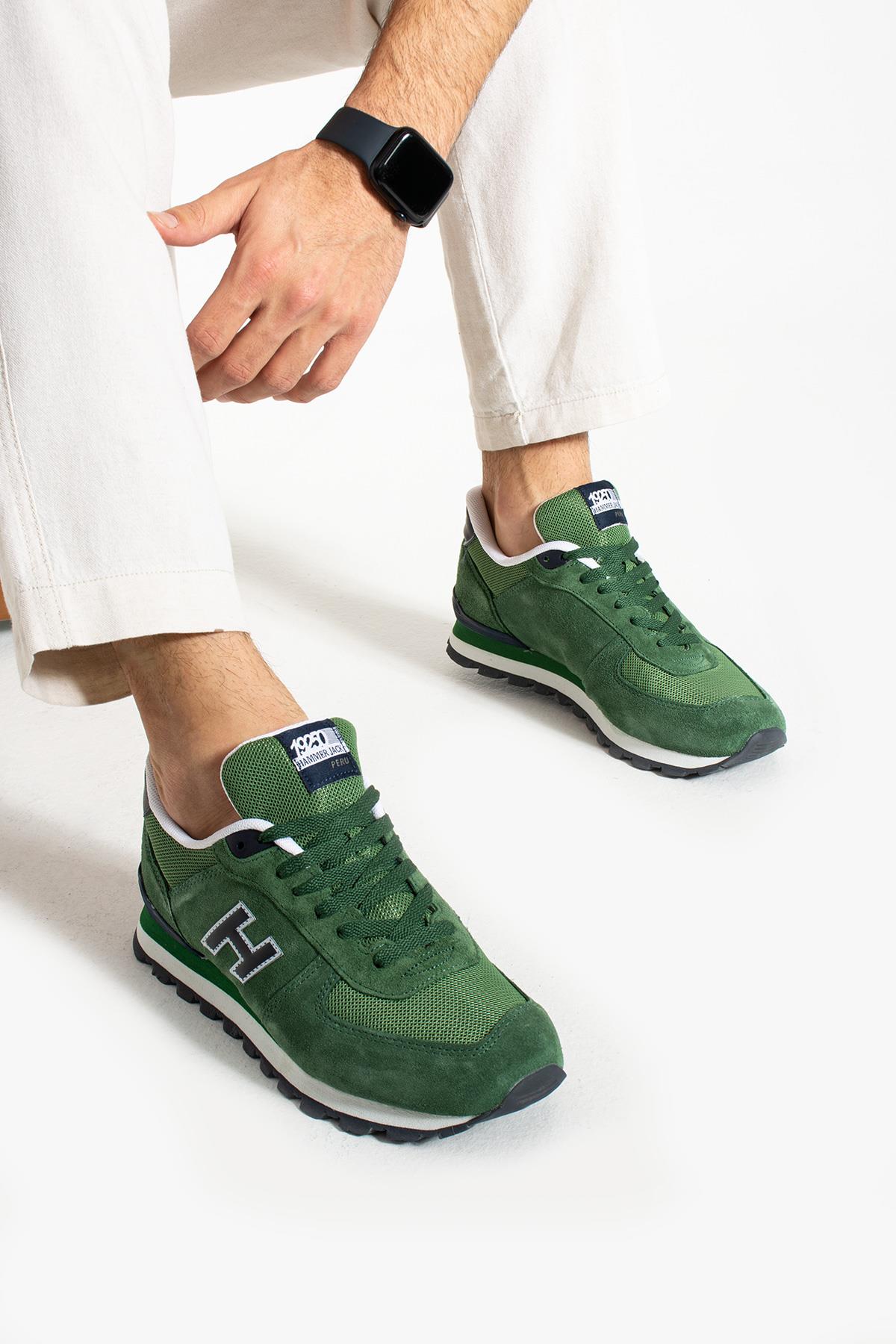 Hammer Jack Peru Hakiki Deri Basilico-Laci Erkek Spor Ayakkabı  | 102 19250-M-12811