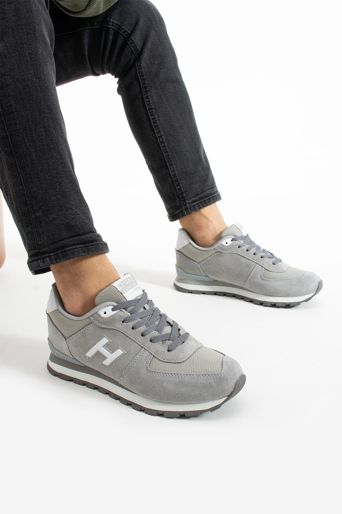 Hammer Jack Peru Hakiki Deri Ciment-Beyaz Erkek Spor Ayakkabı | 102 19250-M-12799