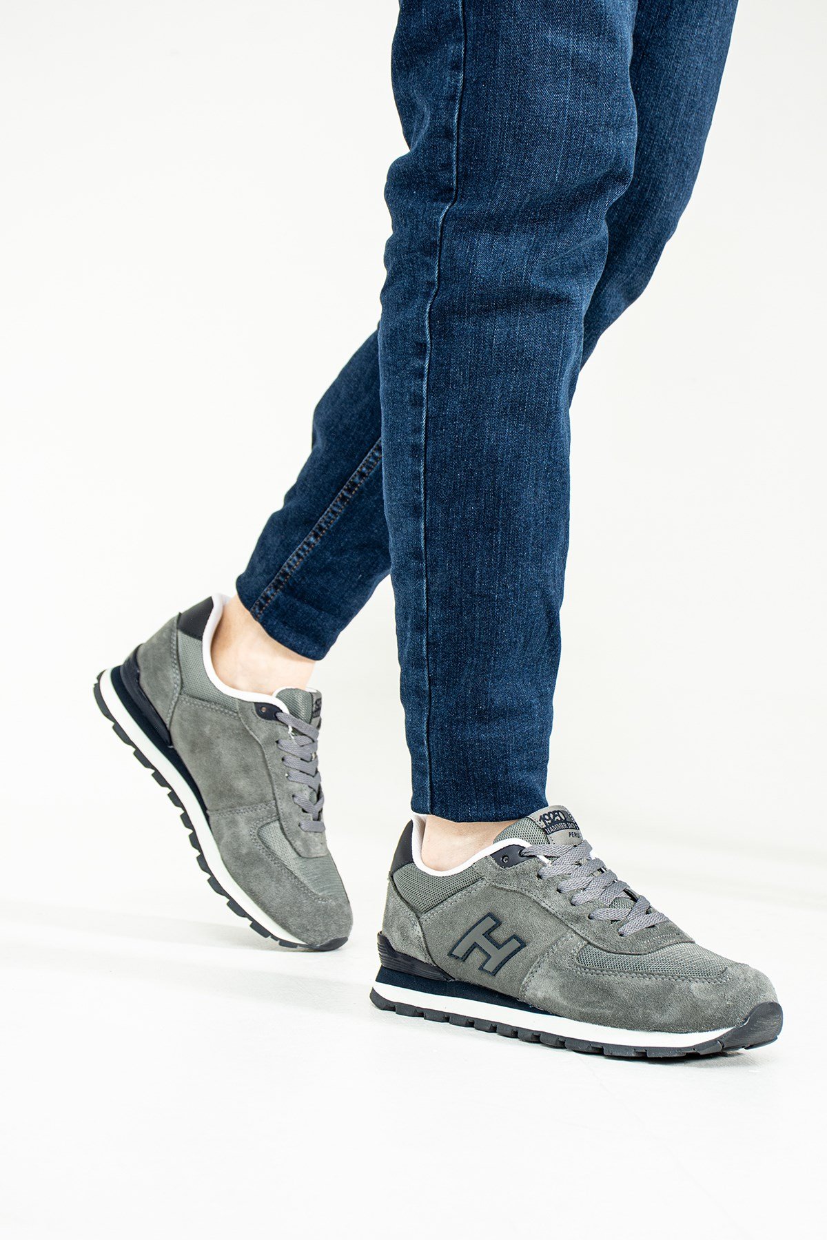 Hammer Jack Peru Hakiki Deri Gri  Erkek Spor Ayakkabı  | 102 19250-MB-297