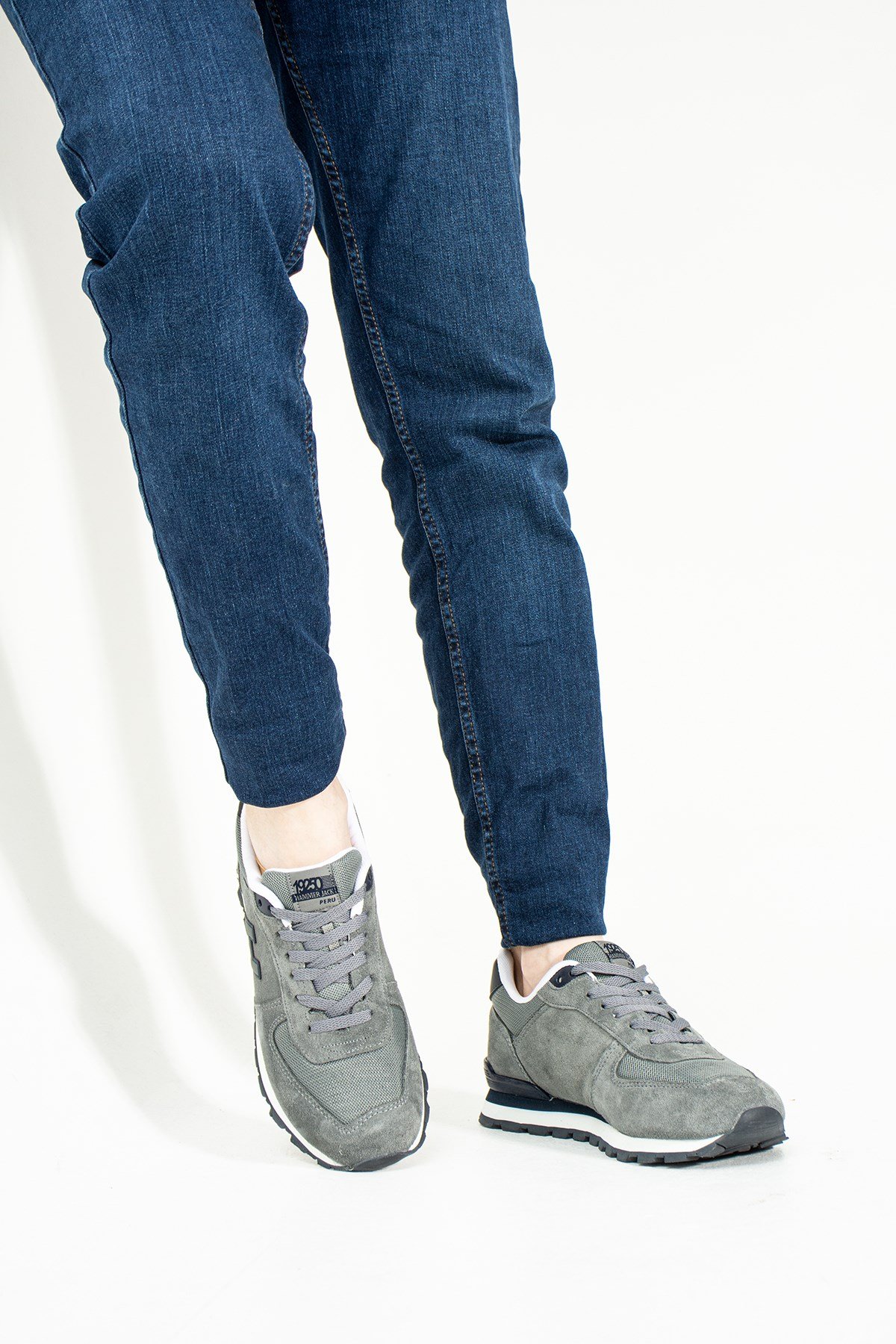 Hammer Jack Peru Hakiki Deri Gri  Erkek Spor Ayakkabı  | 102 19250-MB-297