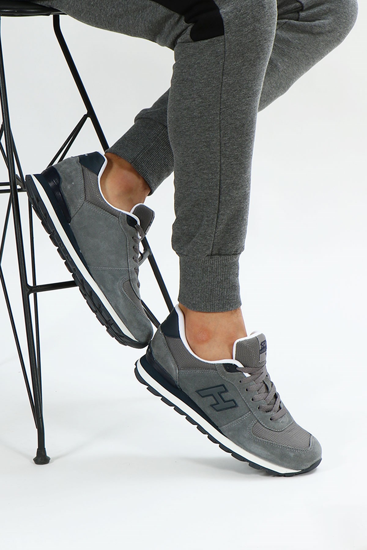 Hammer Jack Peru Hakiki Deri Gri Erkek Ayakkabı 102 19250-M | 102 19250-M-297