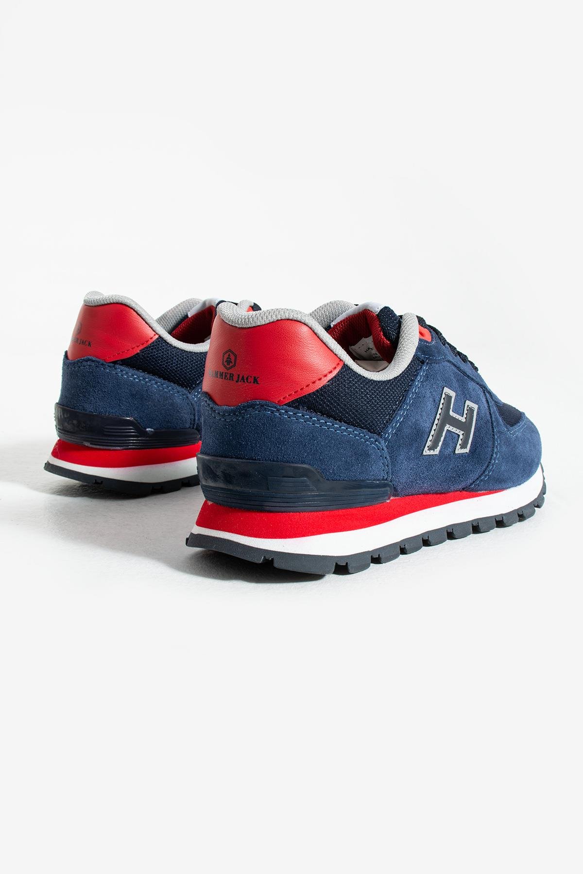 Hammer Jack Peru Hakiki Deri Koyu İndigo-Kırmızı Kadın Ayakkabı | 102 19250-G-12800