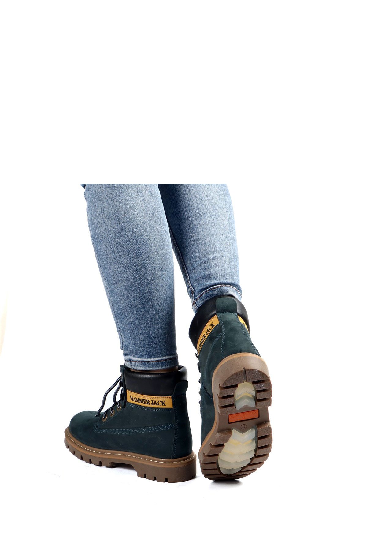 Hammer Jack Petrol Mavi Nubuk Kadın Bot 102 16600-G