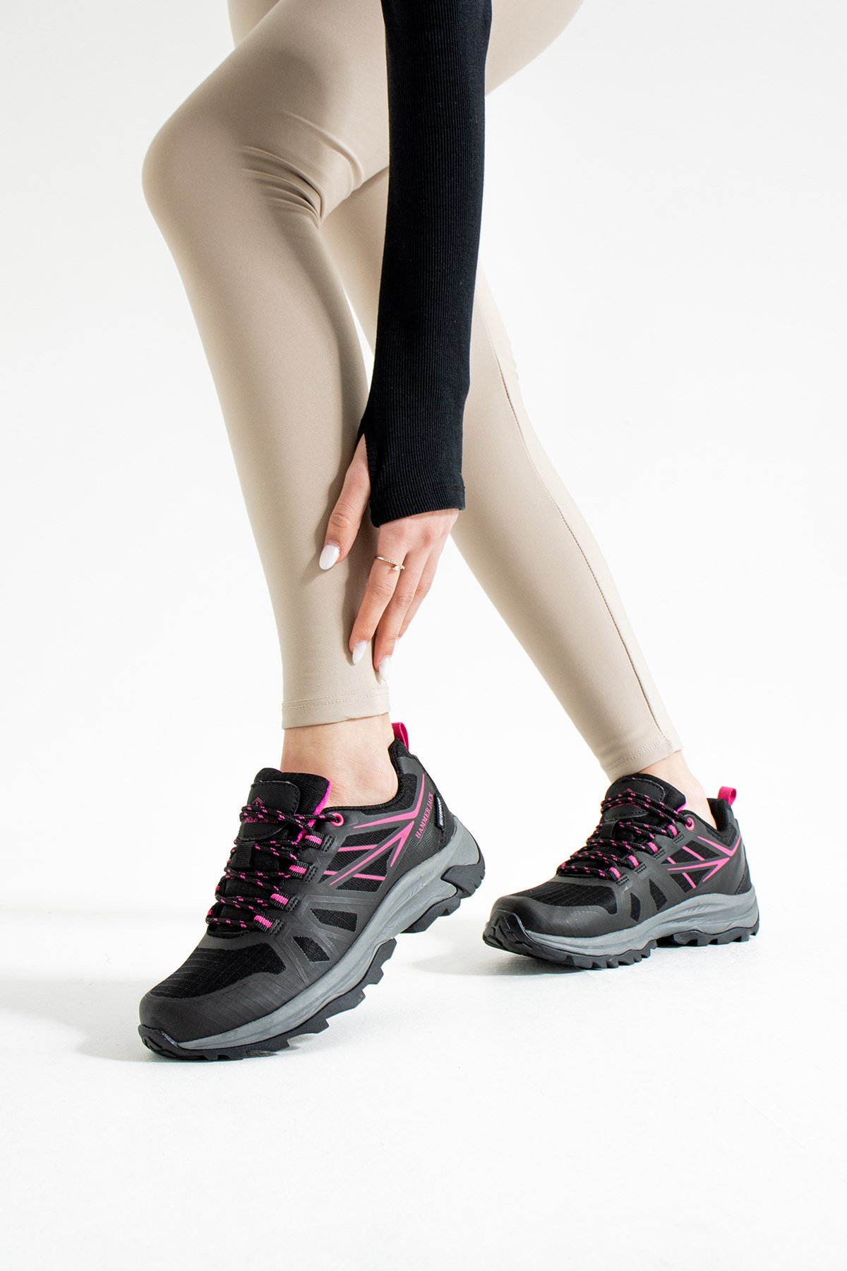 Hammer Jack Nerzul Su Geçirmez Siyah Fuşya Outdoor Kadın Ayakkabı